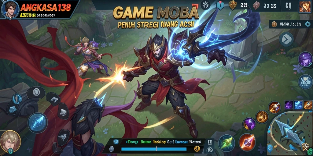Tangkapan layar gameplay seru dalam ANGKASA138 yang menampilkan pertarungan antar tim.
