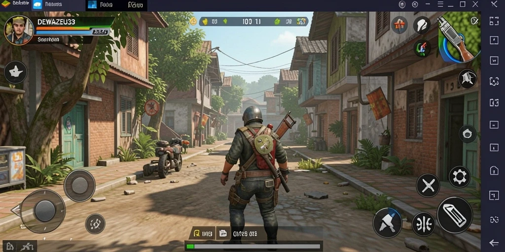 Screenshot utama DEWAZEUS33 menampilkan gameplay simulasi yang realistis.