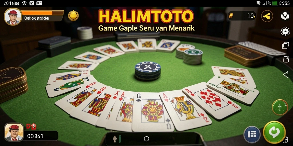 Screenshot dari gameplay seru HALIMTOTO yang menampilkan aksi Gaple.
