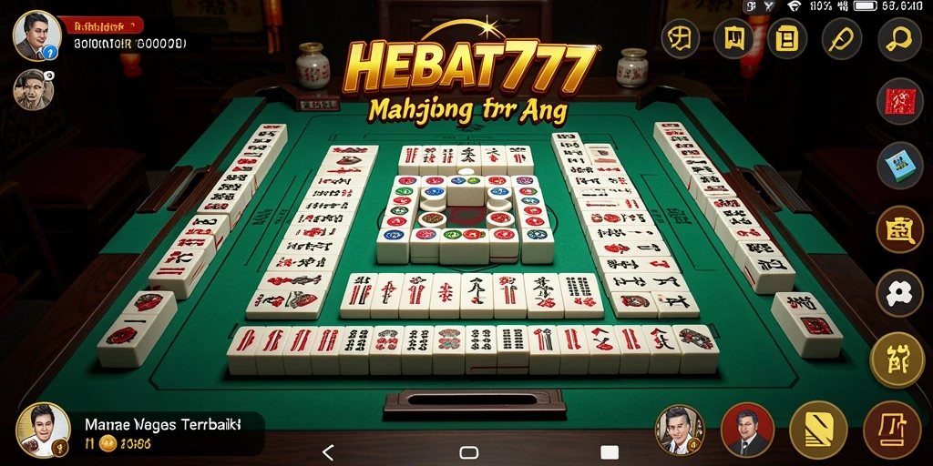 Tampilan gameplay HEBAT777 yang menarik dengan elemen Mahjong yang klasik.
