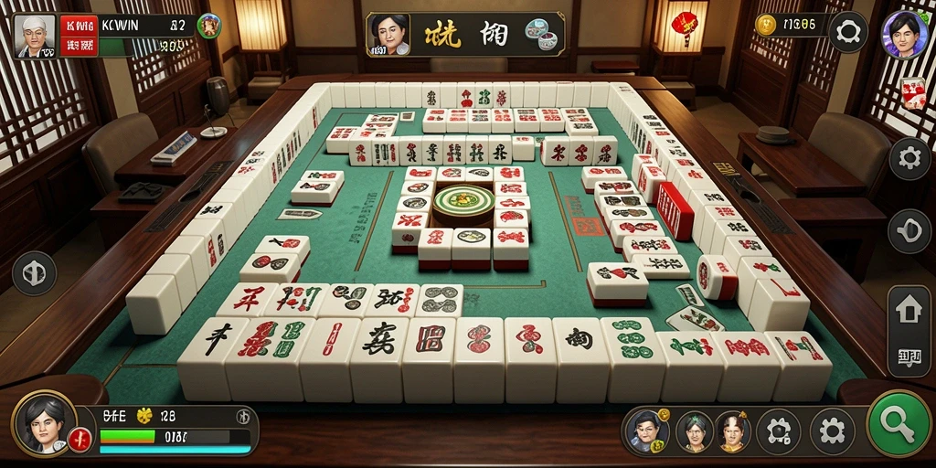 Screenshot gameplay KKWIN menampilkan keseruan bermain Mahjong.