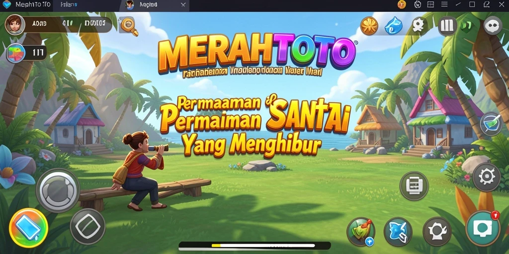 Tampilan gameplay yang ceria dan interaktif dari MERAHTOTO.