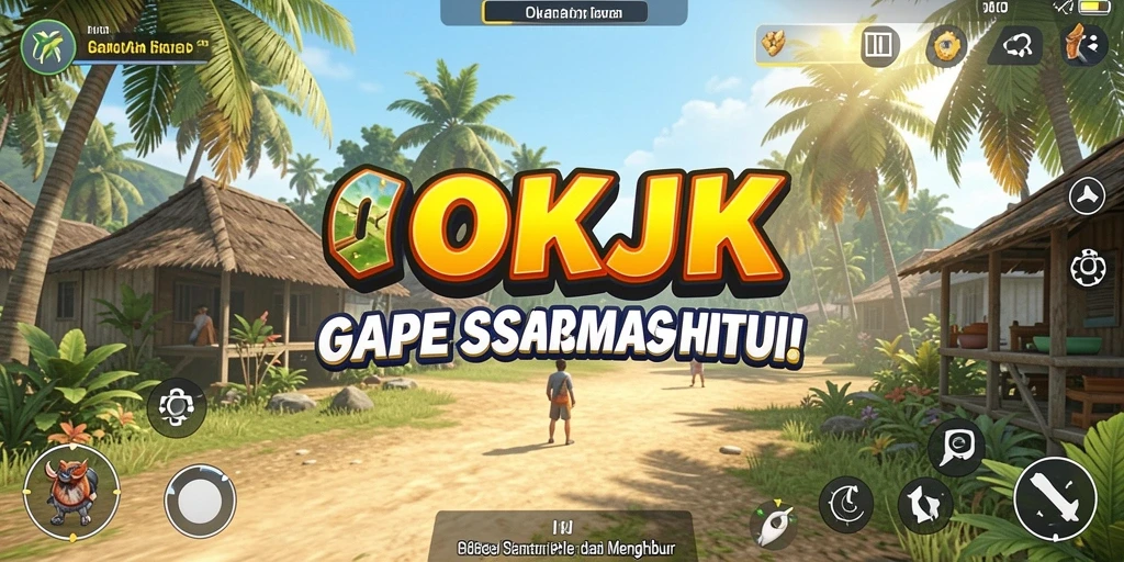 Tangkapan layar <strong>OKJK</strong> menunjukkan karakter yang beraksi dalam gameplay yang menghibur.